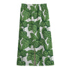 Vintage Hop Cone Pattern Print Cotton Front Slit Maxi Skirt