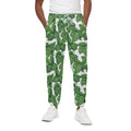 Vintage Hop Cone Pattern Print Cotton Sweatpants