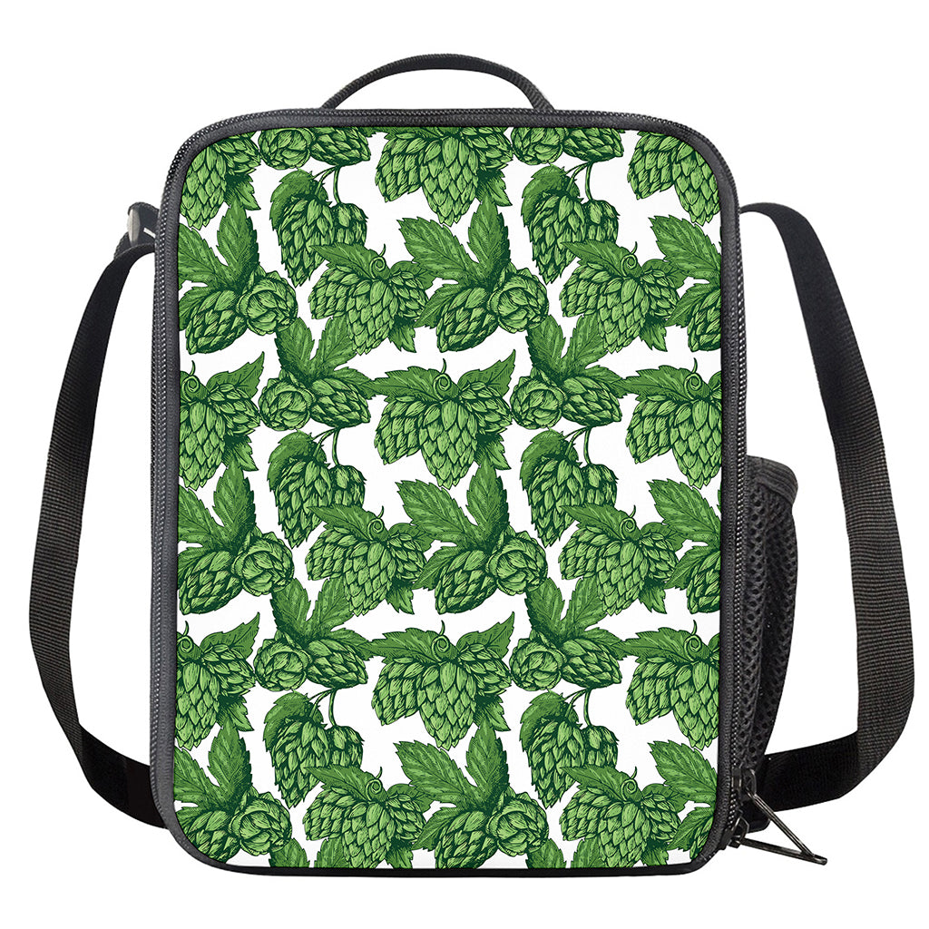 Vintage Hop Cone Pattern Print Crossbody Lunch Bag
