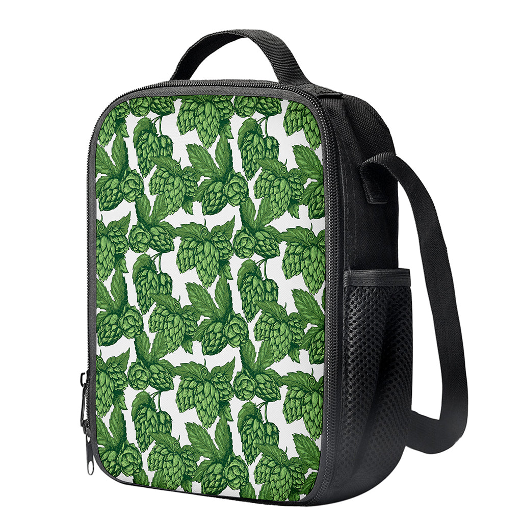 Vintage Hop Cone Pattern Print Crossbody Lunch Bag