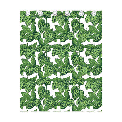 Vintage Hop Cone Pattern Print Curtain
