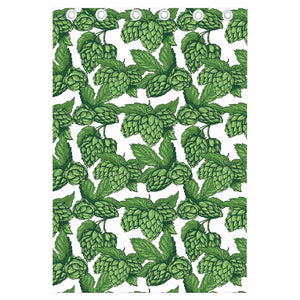 Vintage Hop Cone Pattern Print Curtain