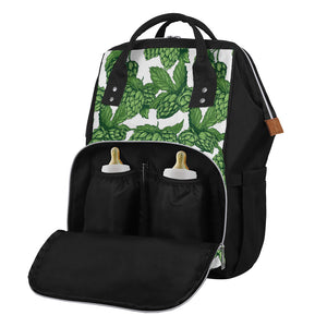 Vintage Hop Cone Pattern Print Diaper Bag