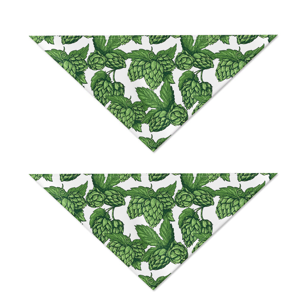 Vintage Hop Cone Pattern Print Dog Bandana