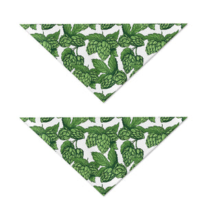 Vintage Hop Cone Pattern Print Dog Bandana