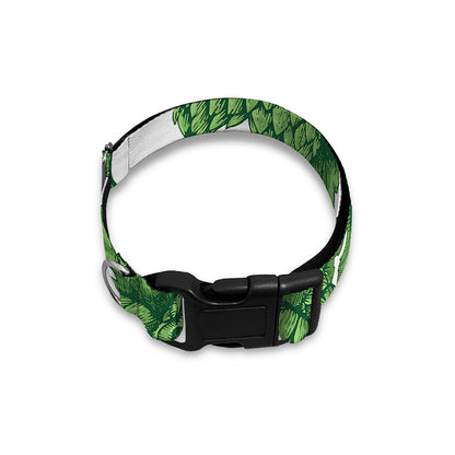 Vintage Hop Cone Pattern Print Dog Collar
