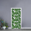 Vintage Hop Cone Pattern Print Door Sticker