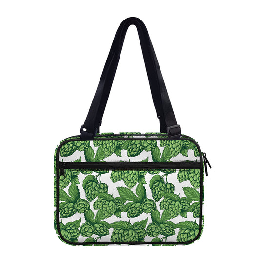 Vintage Hop Cone Pattern Print Double Strap Bible Bag