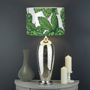 Vintage Hop Cone Pattern Print Drum Lamp Shade