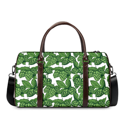 Vintage Hop Cone Pattern Print Duffle Bag