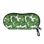 Vintage Hop Cone Pattern Print Glasses Case