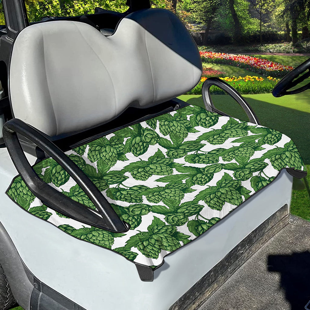 Vintage Hop Cone Pattern Print Golf Cart Seat Cover