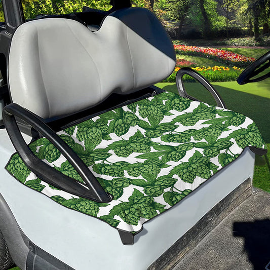 Vintage Hop Cone Pattern Print Golf Cart Seat Cover