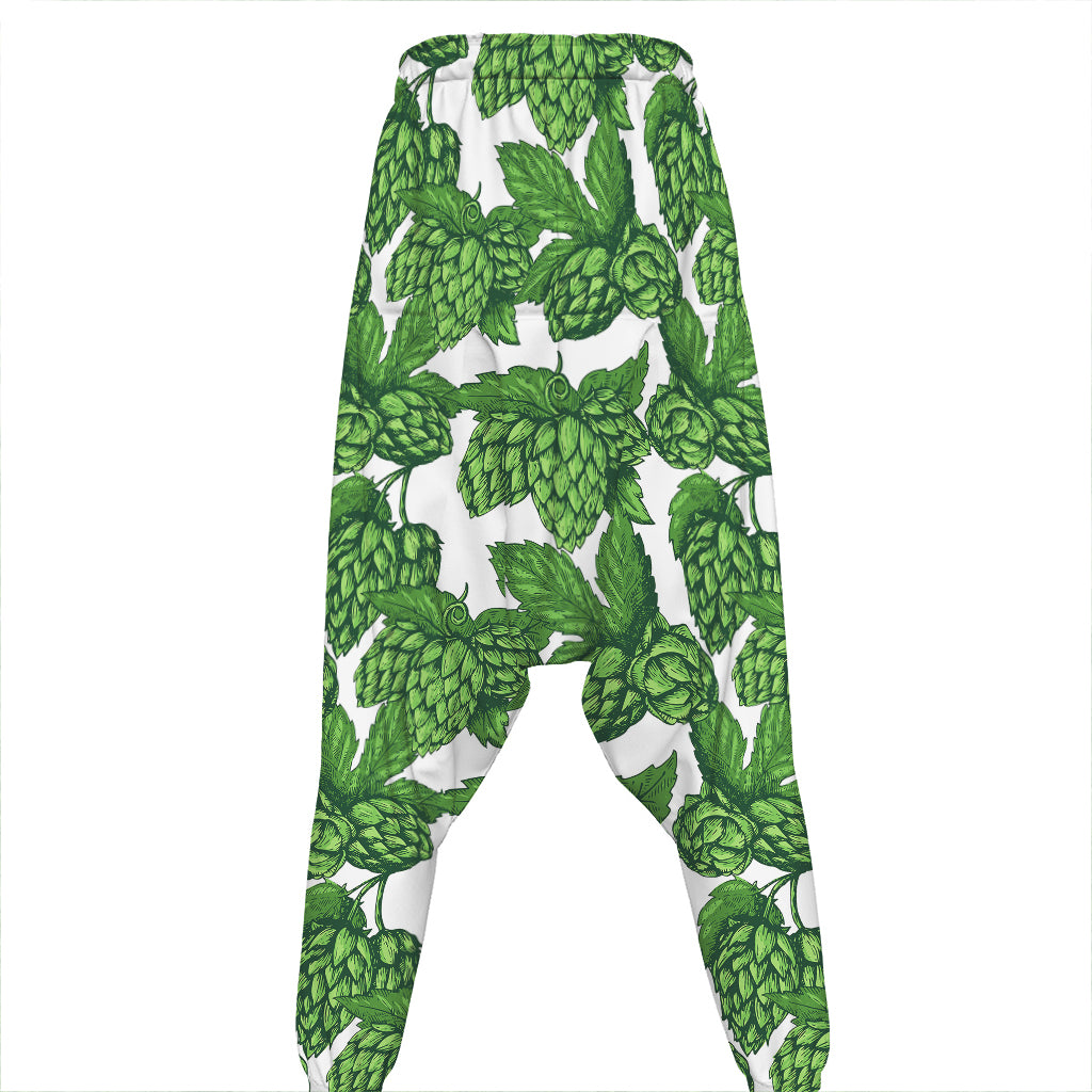 Vintage Hop Cone Pattern Print Hammer Pants