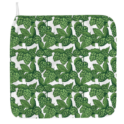 Vintage Hop Cone Pattern Print Hand Towel