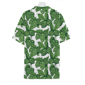 Vintage Hop Cone Pattern Print Hawaiian Shirt