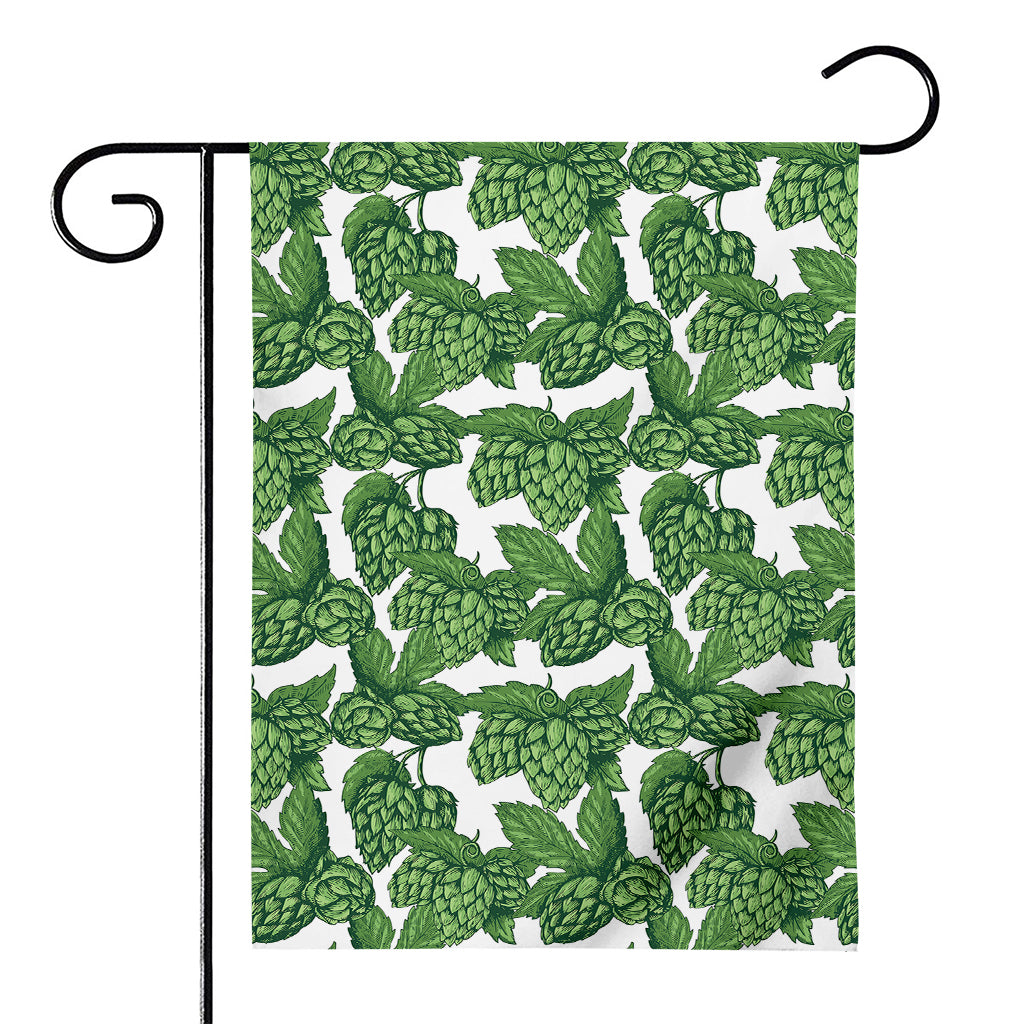 Vintage Hop Cone Pattern Print House Flag