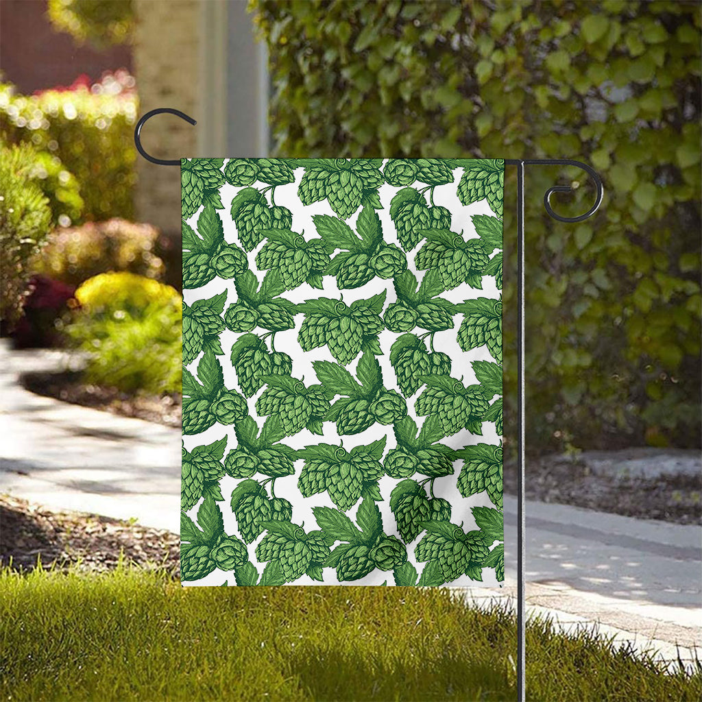 Vintage Hop Cone Pattern Print House Flag