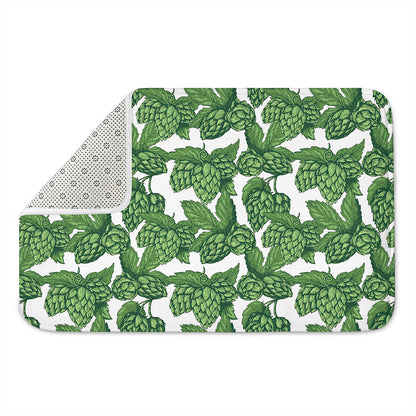 Vintage Hop Cone Pattern Print Indoor Door Mat