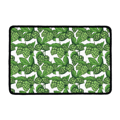 Vintage Hop Cone Pattern Print Kitchen Mat