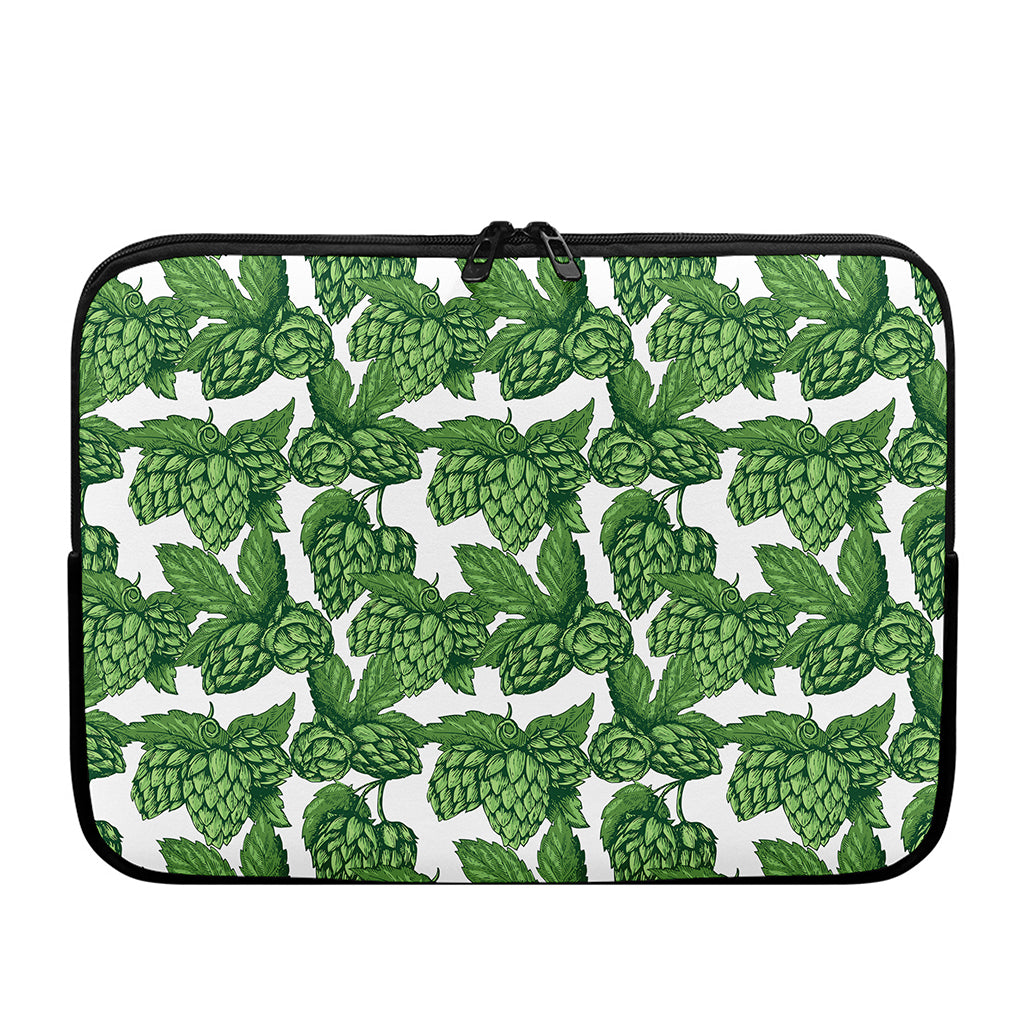 Vintage Hop Cone Pattern Print Laptop Sleeve