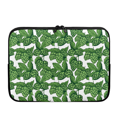 Vintage Hop Cone Pattern Print Laptop Sleeve