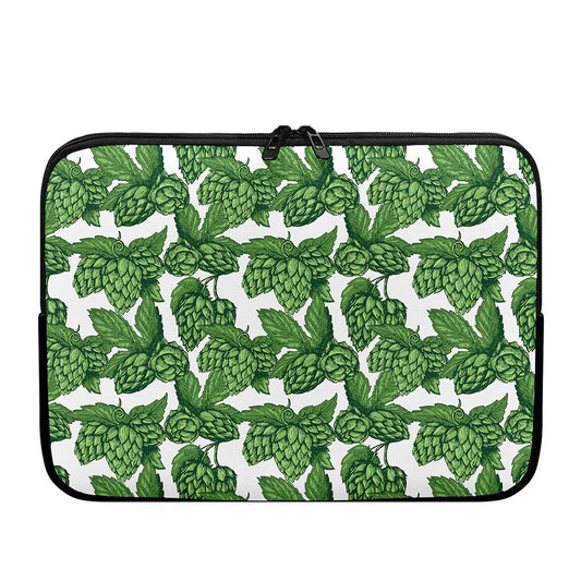 Vintage Hop Cone Pattern Print Laptop Sleeve