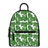 Vintage Hop Cone Pattern Print Leather Backpack