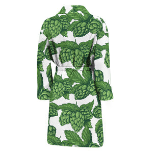 Vintage Hop Cone Pattern Print Men's Bathrobe