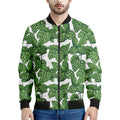Vintage Hop Cone Pattern Print Men's Bomber Jacket