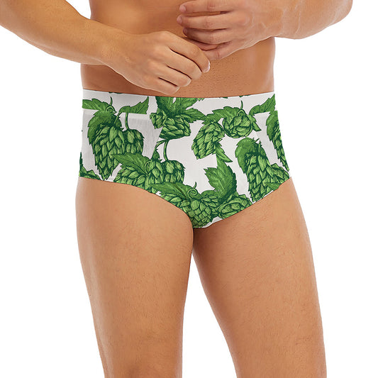 Vintage Hop Cone Pattern Print Men's Briefs