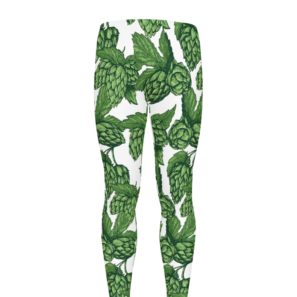 Vintage Hop Cone Pattern Print Men's leggings