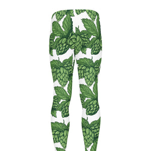 Vintage Hop Cone Pattern Print Men's leggings