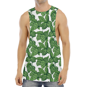 Vintage Hop Cone Pattern Print Men's Muscle Tank Top