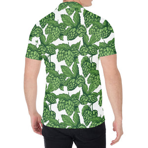 Vintage Hop Cone Pattern Print Men's Shirt