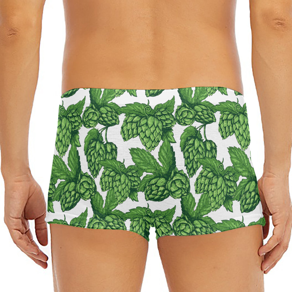 Vintage Hop Cone Pattern Print Men's Short Boxer Briefs