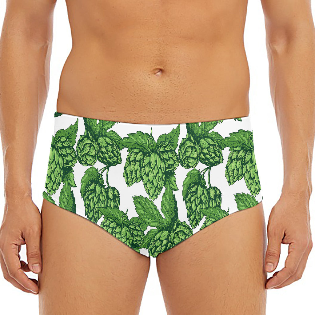 Vintage Hop Cone Pattern Print Men's Triangle Swim Briefs