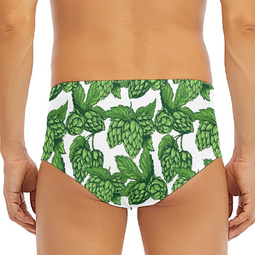 Vintage Hop Cone Pattern Print Men's Triangle Swim Briefs
