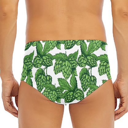 Vintage Hop Cone Pattern Print Men's Triangle Swim Briefs