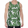 Vintage Hop Cone Pattern Print Men's Velvet Tank Top