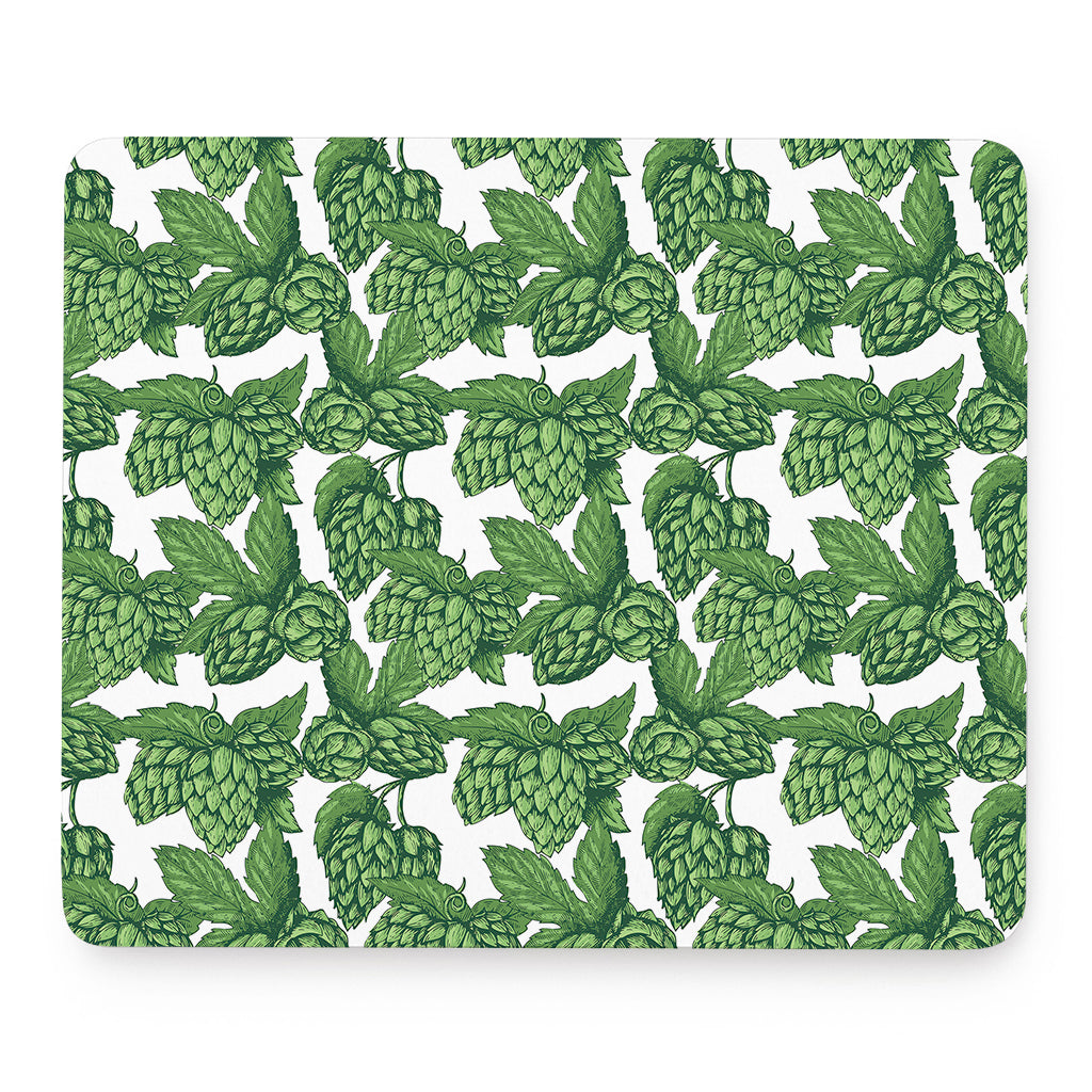 Vintage Hop Cone Pattern Print Mouse Pad