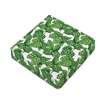 Vintage Hop Cone Pattern Print Outdoor Seat Cushion Cover