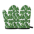 Vintage Hop Cone Pattern Print Oven Mitts