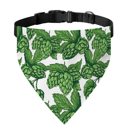 Vintage Hop Cone Pattern Print Over The Collar Dog Bandana