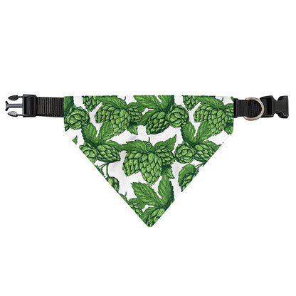 Vintage Hop Cone Pattern Print Over The Collar Dog Bandana