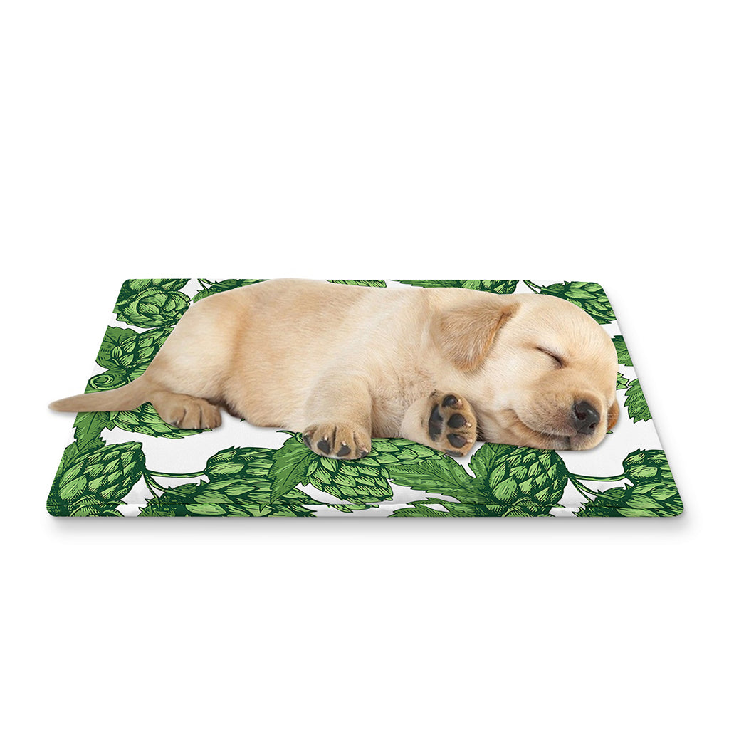 Vintage Hop Cone Pattern Print Pet Cooling Mat Cover