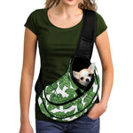 Vintage Hop Cone Pattern Print Pet Sling Carrier