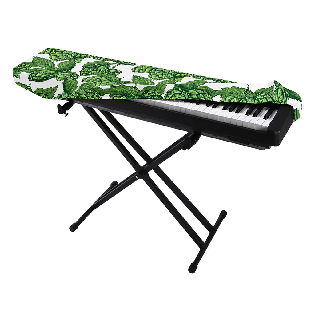 Vintage Hop Cone Pattern Print Piano Keyboard Cover