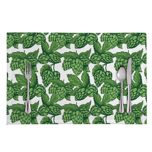 Vintage Hop Cone Pattern Print Placemat
