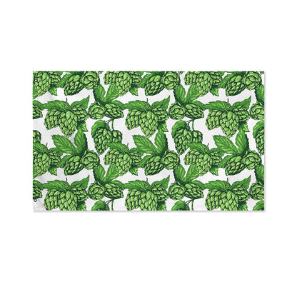 Vintage Hop Cone Pattern Print Polyester Flag